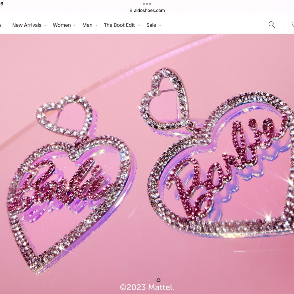 NWT Barbie ALDO rhinestone earrings